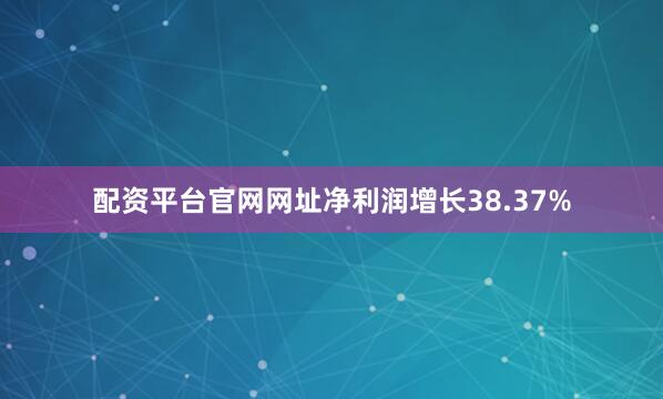 配资平台官网网址净利润增长38.37%